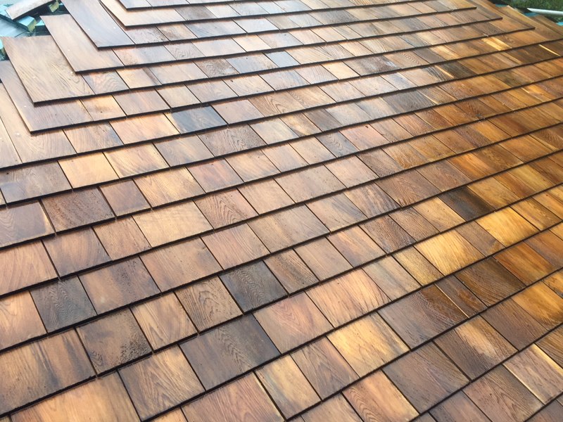 Cedar shingle roof, Brundall, Norfolk